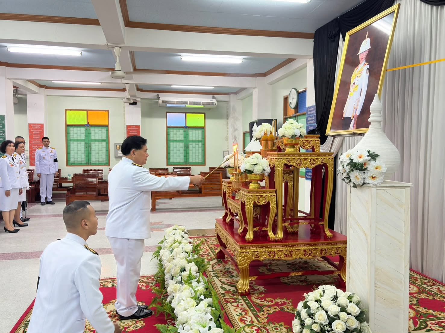 title - ส.ป.ก.อ่างทอง ร่วมพิธีทำบุญตักบาตร และพิธีบำเพ็ญกุศลสัตตมวาร (7 วัน) อุทิศถวายเป็นพระกุศลแด่ สมเด็จพระเจ้าลูกเธอ เจ้าฟ้าพัชรกิติยาภา นเรนทิราเทพยวดี กรมหลวงราชสาริณีสิริพัชร มหาวัชรราชธิดา 